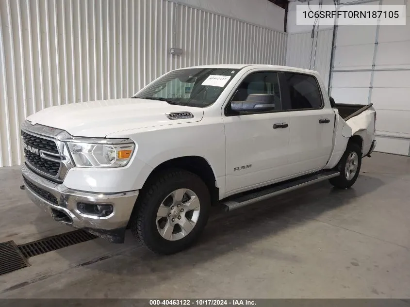 2024 Ram 1500 Big Horn 4X4 5'7 Box VIN: 1C6SRFFT0RN187105 Lot: 40463122