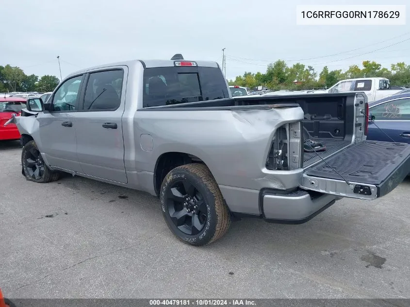 2024 Ram 1500 Tradesman 4X4 5'7 Box VIN: 1C6RRFGG0RN178629 Lot: 40479181