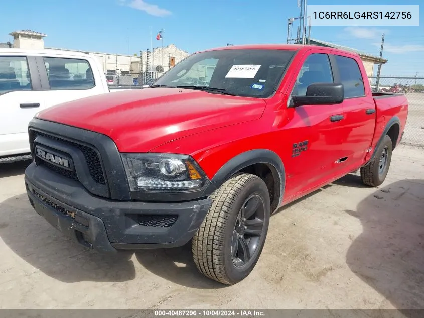 2024 Ram 1500 Classic Warlock 4X2 5'7 Box VIN: 1C6RR6LG4RS142756 Lot: 40487296