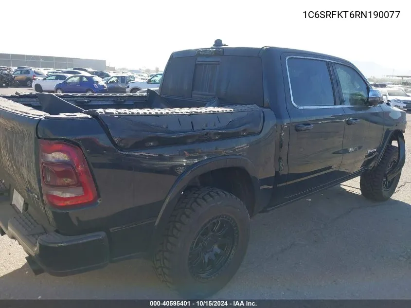 2024 Ram 1500 Longhorn VIN: 1C6SRFKT6RN190077 Lot: 40595401