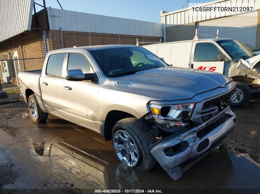 2024 Ram 1500 Big Horn 4X4 5'7 Box VIN: 1C6SRFFT0RN212097 Lot: 40628828