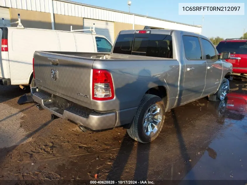 2024 Ram 1500 Big Horn 4X4 5'7 Box VIN: 1C6SRFFT0RN212097 Lot: 40628828