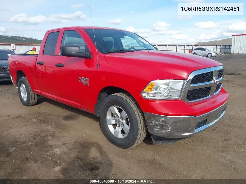 2024 Ram 1500 Classic Slt 4X2 6'4 Box VIN: 1C6RR6GGXRS142481 Lot: 40648580