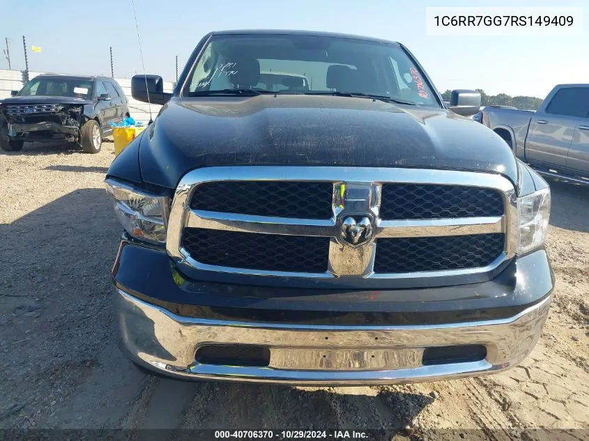 2024 Ram 1500 Classic Slt 4X4 6'4 Box VIN: 1C6RR7GG7RS149409 Lot: 40706370