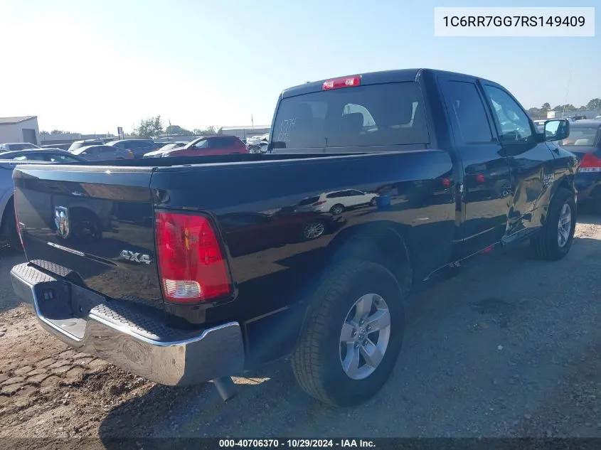 2024 Ram 1500 Classic Slt 4X4 6'4 Box VIN: 1C6RR7GG7RS149409 Lot: 40706370