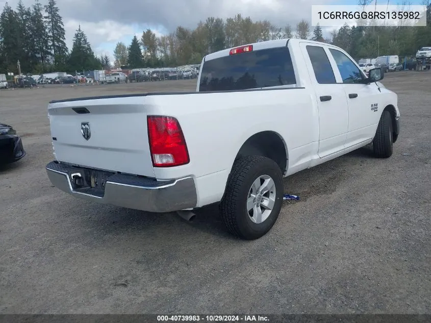 2024 Ram 1500 Classic Slt 4X2 6'4 Box VIN: 1C6RR6GG8RS135982 Lot: 40739983