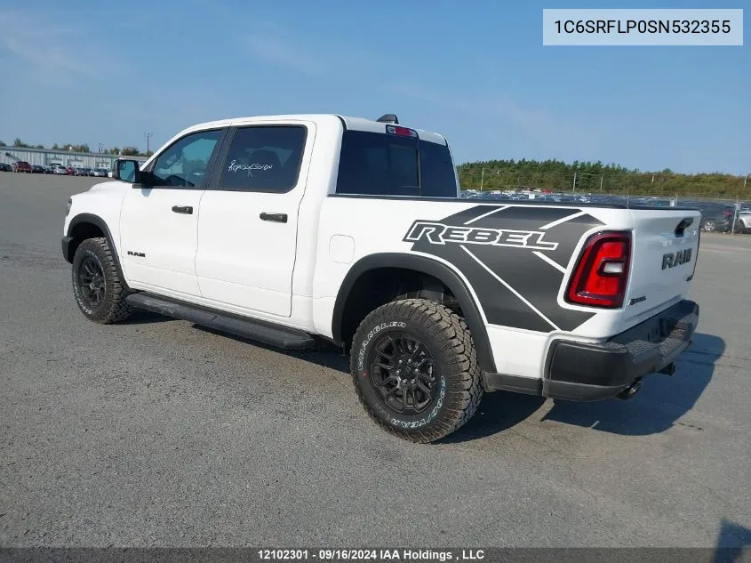 2025 Ram 1500 Rebel VIN: 1C6SRFLP0SN532355 Lot: 12102301