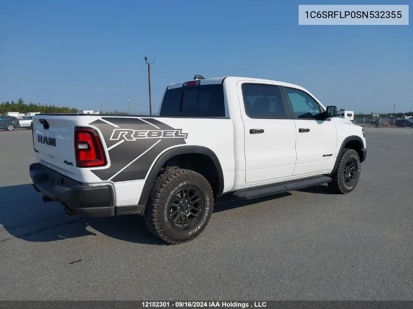 2025 Ram 1500 Rebel VIN: 1C6SRFLP0SN532355 Lot: 12102301