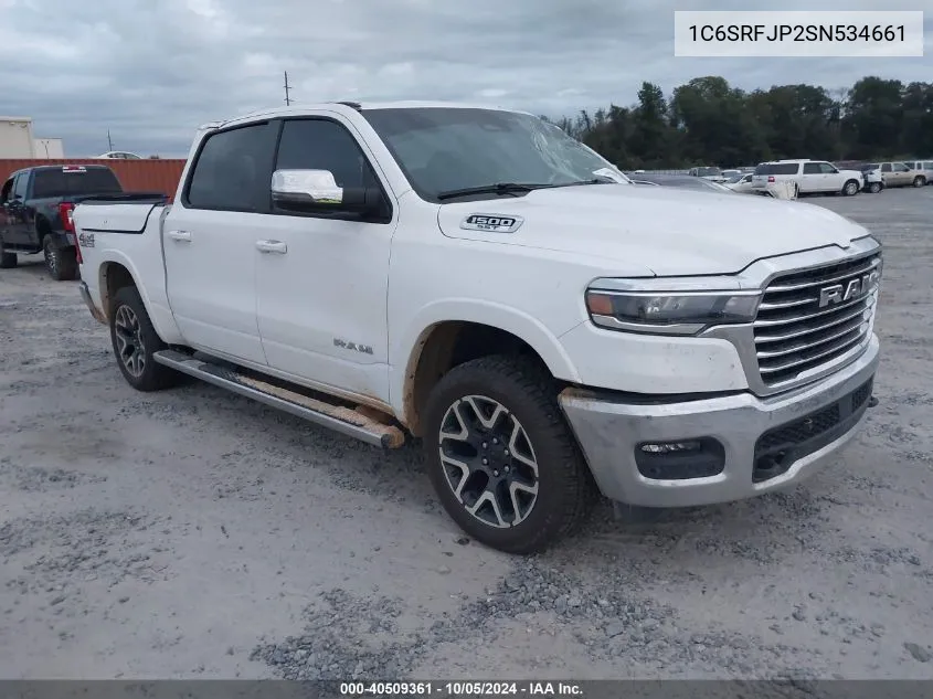 2025 Ram 1500 Laramie 4X4 5'7 Box VIN: 1C6SRFJP2SN534661 Lot: 40509361