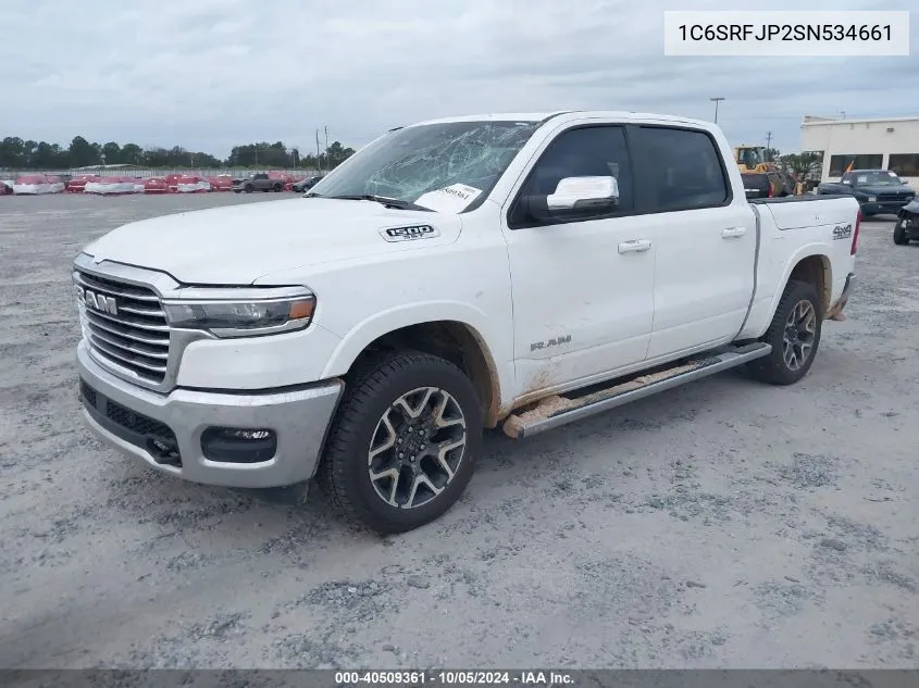 2025 Ram 1500 Laramie 4X4 5'7 Box VIN: 1C6SRFJP2SN534661 Lot: 40509361