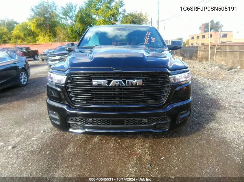 2025 Ram 1500 Laramie VIN: 1C6SRFJP0SN505191 Lot: 40545531