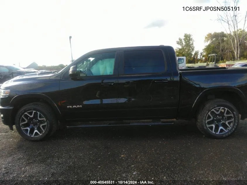 2025 Ram 1500 Laramie VIN: 1C6SRFJP0SN505191 Lot: 40545531