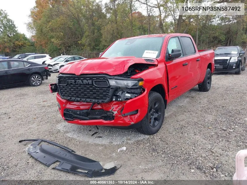 2025 Ram 1500 Tradesman 4X4 6'4 Box VIN: 1C6SRFNP3SN587492 Lot: 40561383