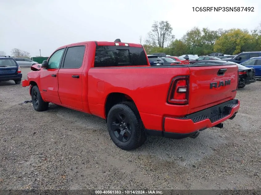 2025 Ram 1500 Tradesman 4X4 6'4 Box VIN: 1C6SRFNP3SN587492 Lot: 40561383