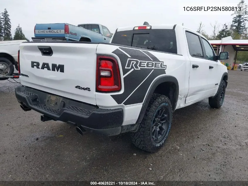 2025 Ram 1500 Rebel 4X4 5'7 Box VIN: 1C6SRFLP2SN580813 Lot: 40625221