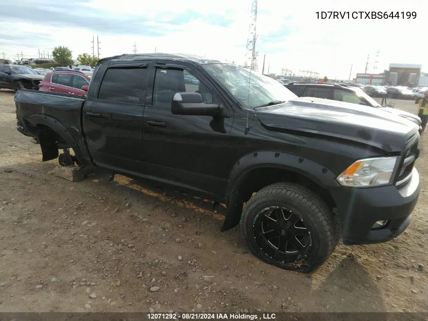 2011 Ram Ram 1500 Sport VIN: 1D7RV1CTXBS644199 Lot: 12071292