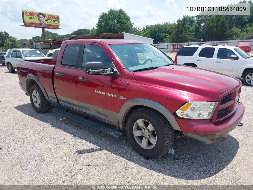 2011 Ram Ram 1500 Slt VIN: 1D7RB1GT1BS634809 Lot: 39847288