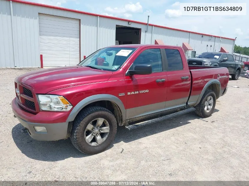 2011 Ram Ram 1500 Slt VIN: 1D7RB1GT1BS634809 Lot: 39847288