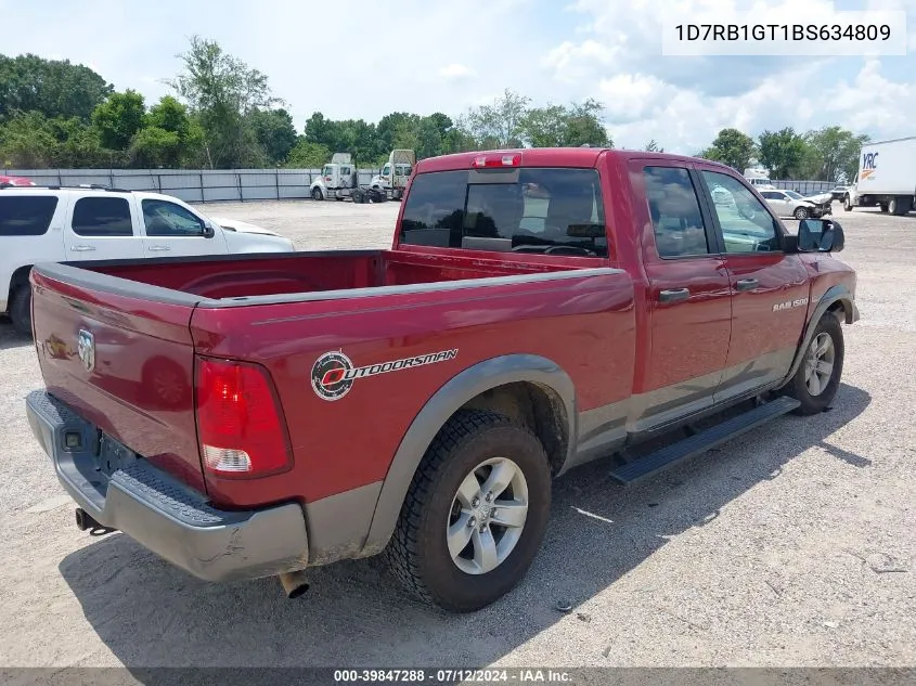 2011 Ram Ram 1500 Slt VIN: 1D7RB1GT1BS634809 Lot: 39847288