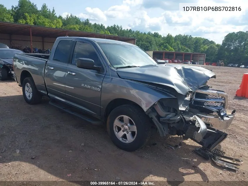 2011 Ram Ram 1500 Slt VIN: 1D7RB1GP6BS702816 Lot: 39965164