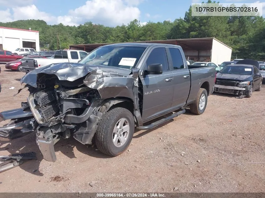 2011 Ram Ram 1500 Slt VIN: 1D7RB1GP6BS702816 Lot: 39965164