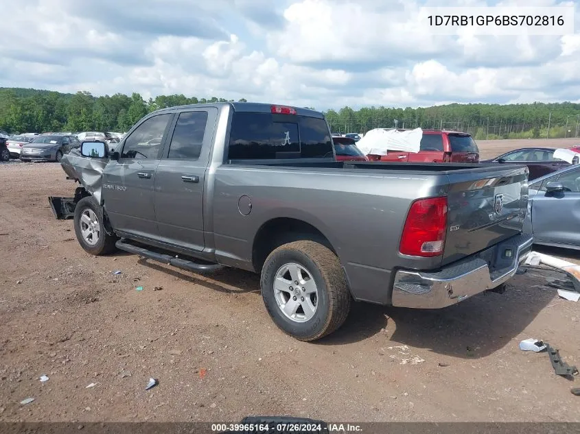 2011 Ram Ram 1500 Slt VIN: 1D7RB1GP6BS702816 Lot: 39965164