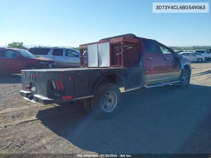 2011 Ram Ram 3500 Laramie VIN: 3D73Y4CL6BG549063 Lot: 39968895