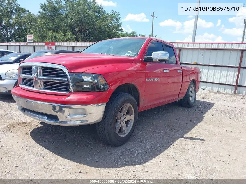 2011 Ram Ram 1500 Slt VIN: 1D7RB1GP0BS575710 Lot: 40003086