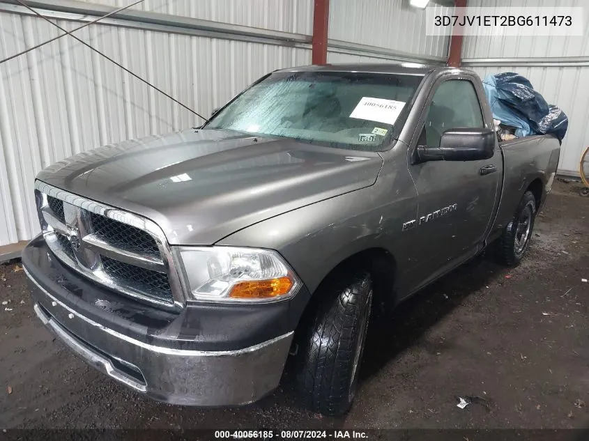 2011 Ram Ram 1500 St VIN: 3D7JV1ET2BG611473 Lot: 40056185