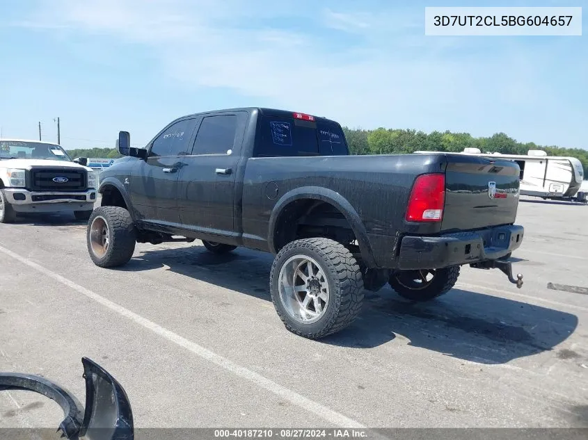 2011 Ram Ram 2500 Laramie VIN: 3D7UT2CL5BG604657 Lot: 40187210