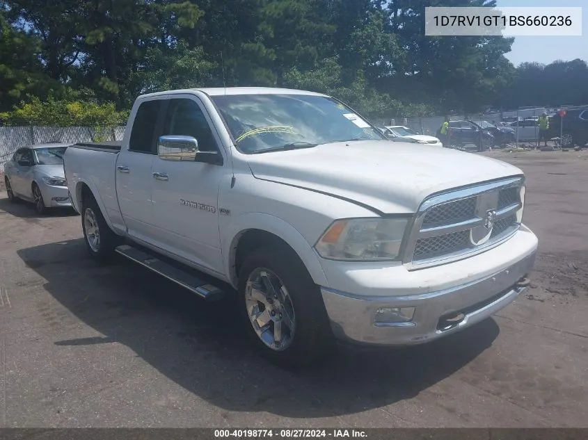 2011 Ram Ram 1500 Laramie VIN: 1D7RV1GT1BS660236 Lot: 40198774