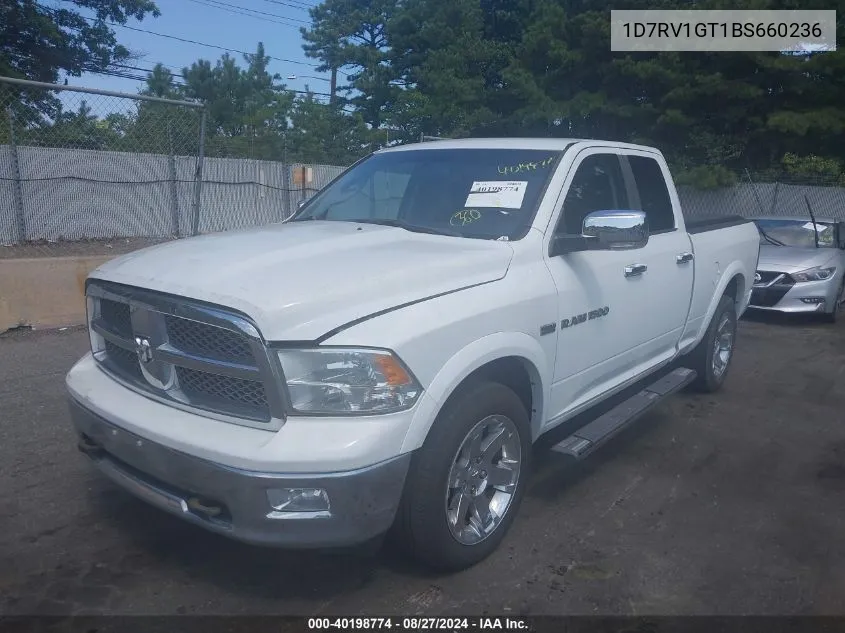 2011 Ram Ram 1500 Laramie VIN: 1D7RV1GT1BS660236 Lot: 40198774