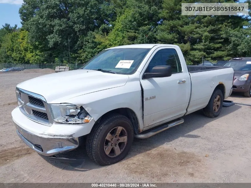 2011 Ram Ram 1500 Slt VIN: 3D7JB1EP3BG515847 Lot: 40210440