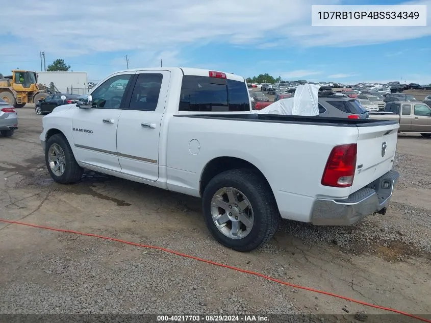 2011 Ram Ram 1500 Slt VIN: 1D7RB1GP4BS534349 Lot: 40217703