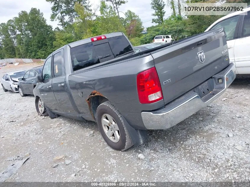 2011 Ram Ram 1500 Slt VIN: 1D7RV1GP2BS697962 Lot: 40326986