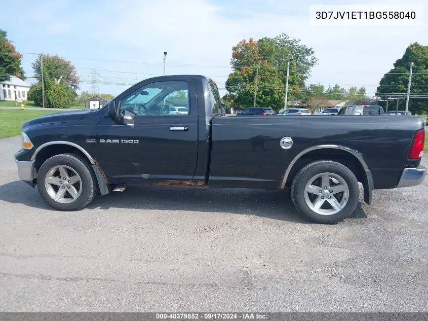 2011 Ram Ram 1500 Slt VIN: 3D7JV1ET1BG558040 Lot: 40379852