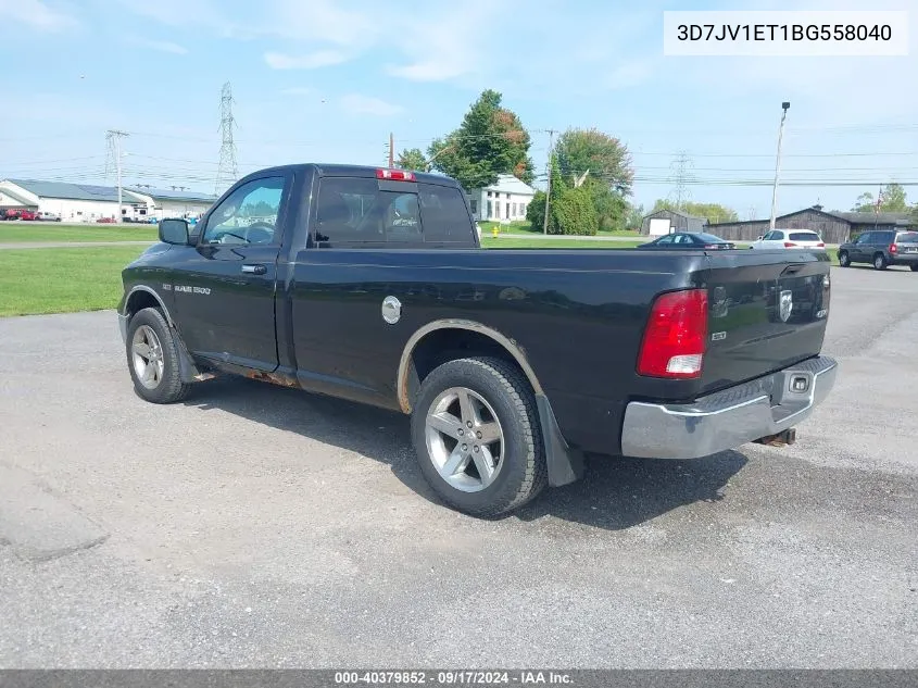 2011 Ram Ram 1500 Slt VIN: 3D7JV1ET1BG558040 Lot: 40379852