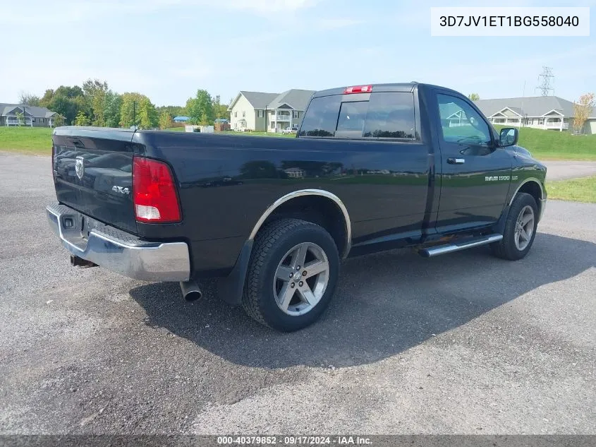 2011 Ram Ram 1500 Slt VIN: 3D7JV1ET1BG558040 Lot: 40379852