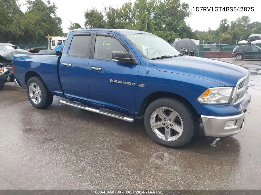 2011 Ram Ram 1500 Slt VIN: 1D7RV1GT4BS542875 Lot: 40458790