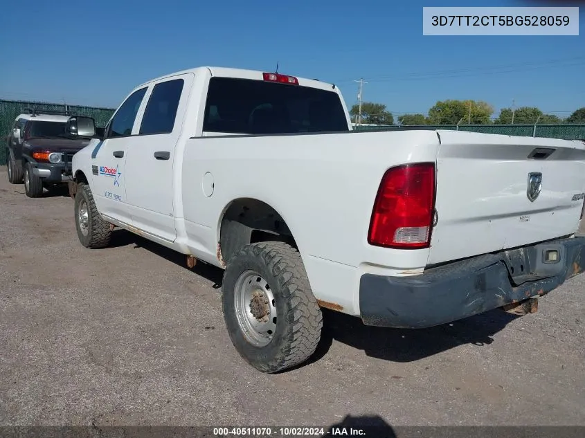 2011 Ram Ram 2500 St VIN: 3D7TT2CT5BG528059 Lot: 40511070