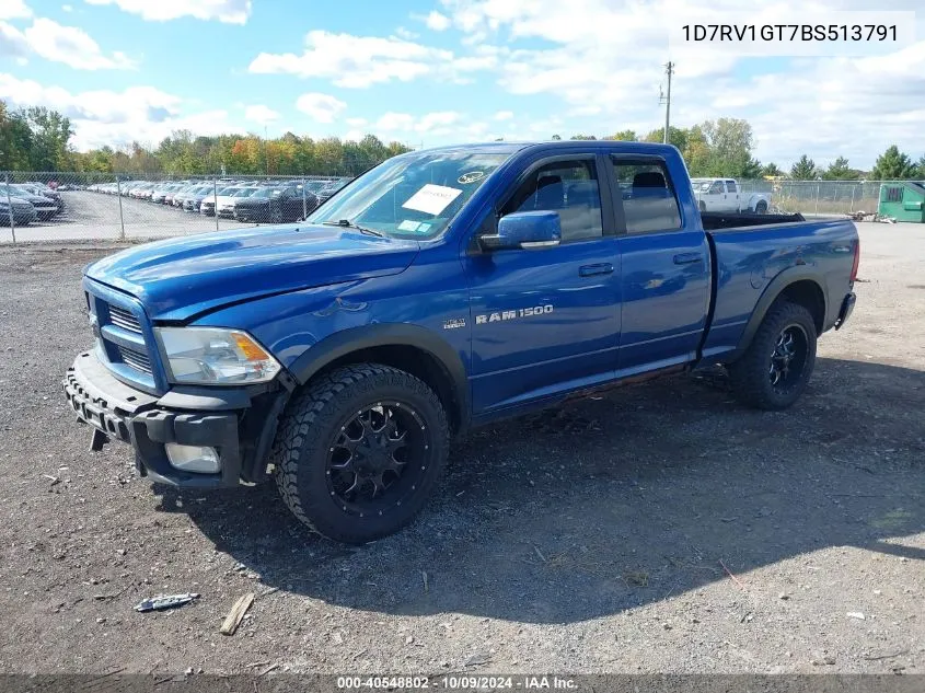 1D7RV1GT7BS513791 2011 Ram Ram 1500 Sport