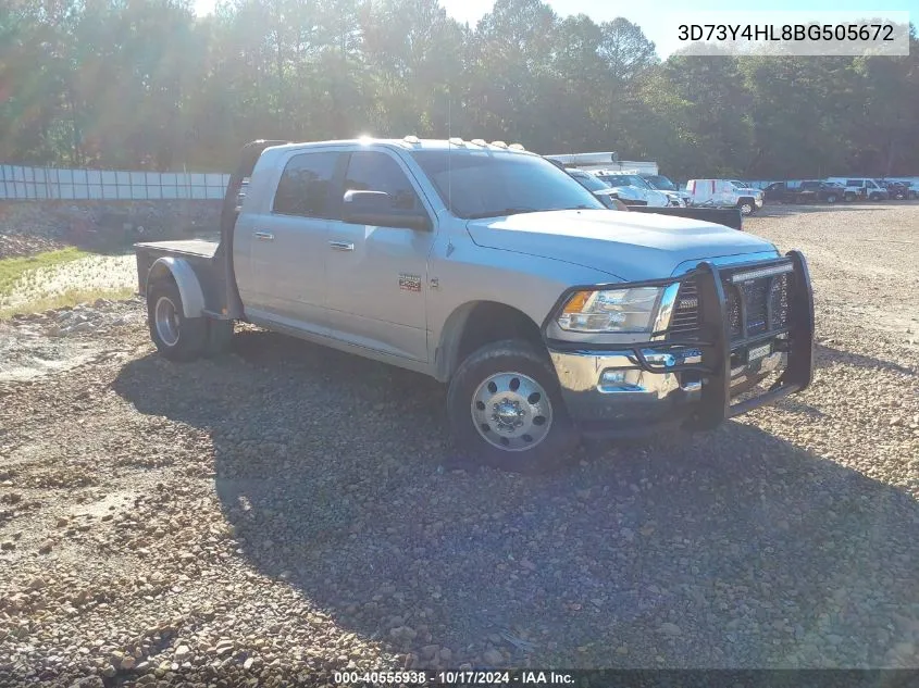 2011 Ram Ram 3500 Slt VIN: 3D73Y4HL8BG505672 Lot: 40555938