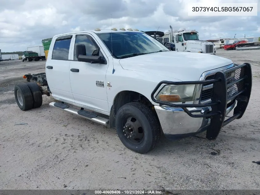 2011 Ram Ram 3500 St VIN: 3D73Y4CL5BG567067 Lot: 40609406