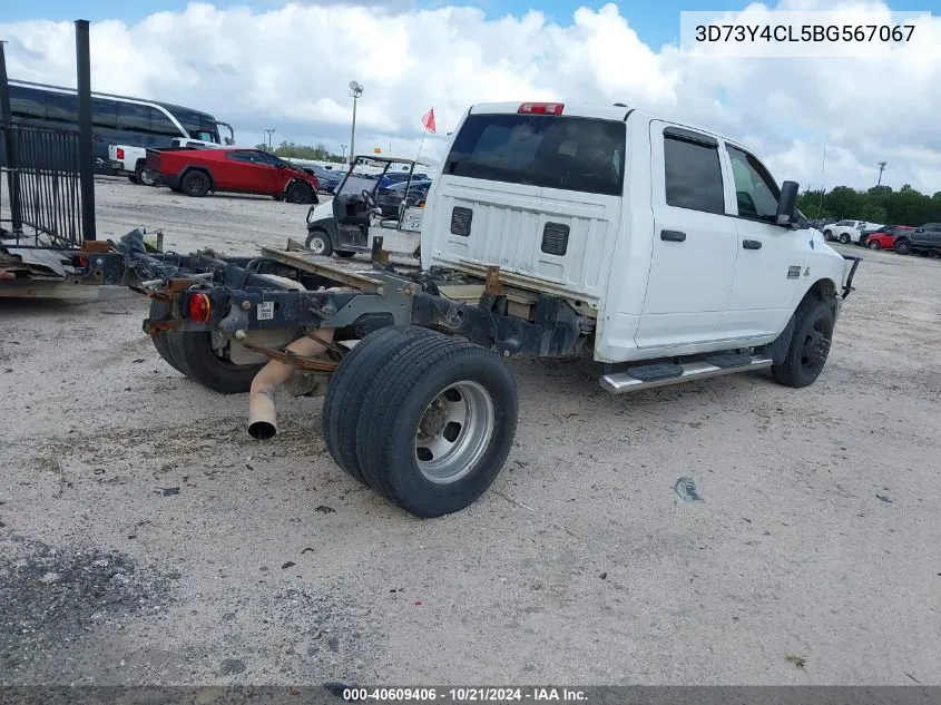 2011 Ram Ram 3500 St VIN: 3D73Y4CL5BG567067 Lot: 40609406