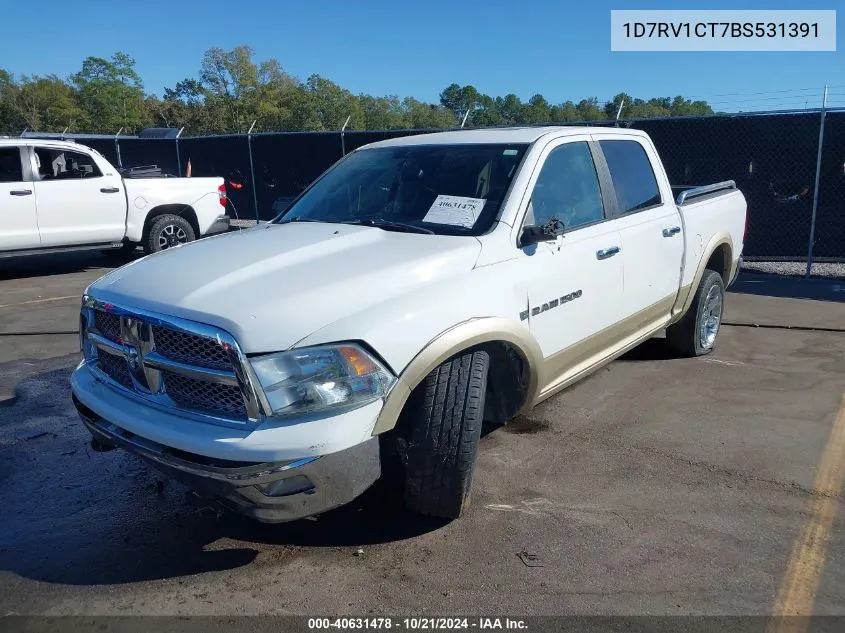 2011 Ram Ram 1500 Laramie VIN: 1D7RV1CT7BS531391 Lot: 40631478