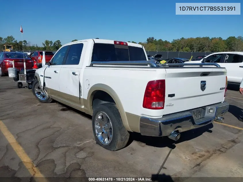 2011 Ram Ram 1500 Laramie VIN: 1D7RV1CT7BS531391 Lot: 40631478