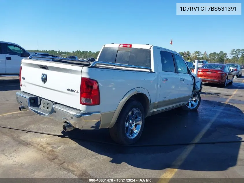 2011 Ram Ram 1500 Laramie VIN: 1D7RV1CT7BS531391 Lot: 40631478