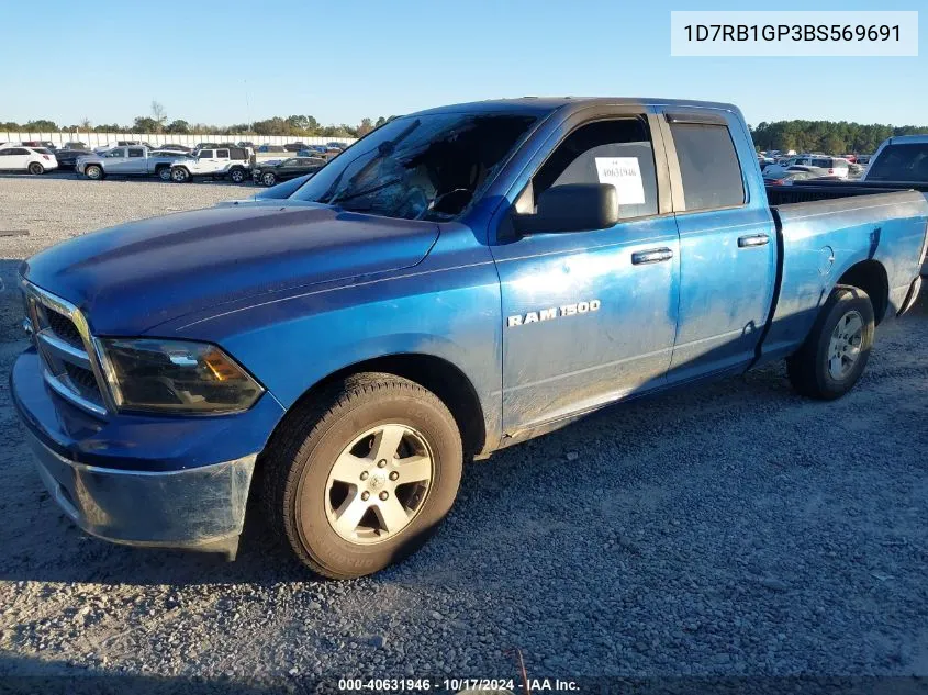 2011 Ram Ram 1500 Slt VIN: 1D7RB1GP3BS569691 Lot: 40631946