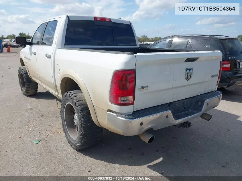 2011 Ram Ram 1500 Laramie VIN: 1D7RV1CT1BS504364 Lot: 40637832