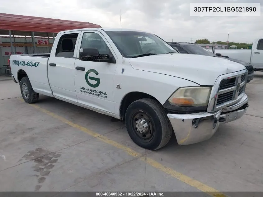 2011 Ram Ram 2500 St VIN: 3D7TP2CL1BG521890 Lot: 40640962